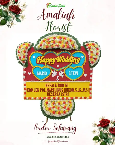 Papan Bunga Pernikahan Timur